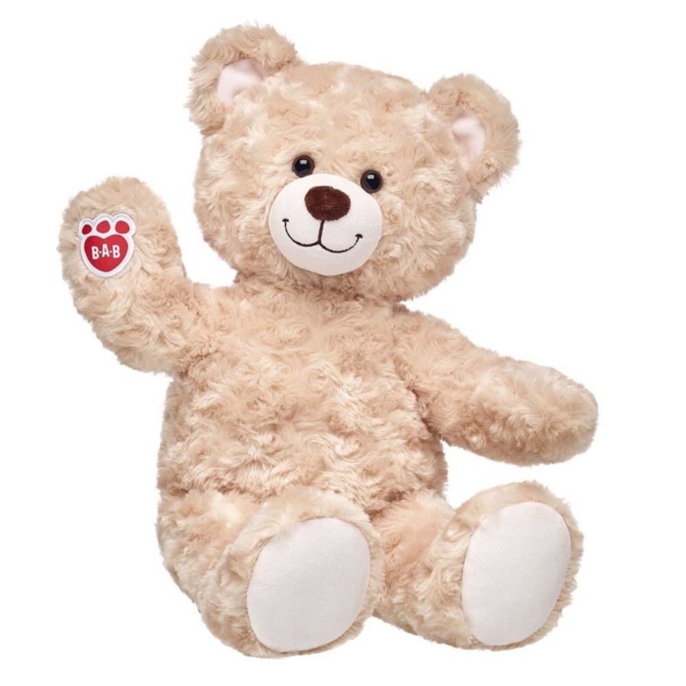 BABW Happy Hugs Fluffy Cream Teddy Bear - Gently used